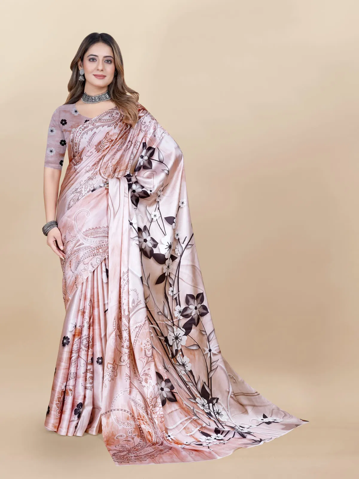 Shree Radha Raman Trendz Japan Crepe Digital Printed Saree Catalog